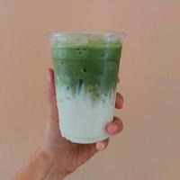 té verde matcha helado foto