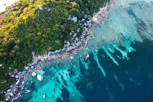 islands and tropical blue bays, bird's eye view photo