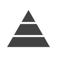 Pyramid Chart Glyph Black Icon vector