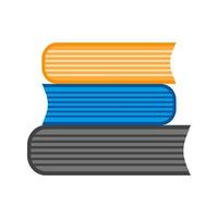 Pile of books Flat Multicolor Icon vector