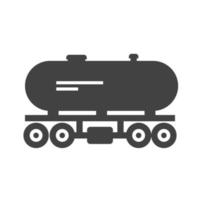 Tank Wagon Glyph Black Icon vector