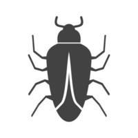 Bug II Glyph Black Icon vector