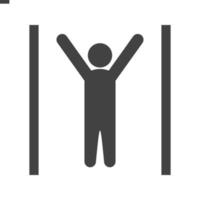 Gymnast I Glyph Black Icon vector