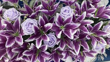 hermoso y elegante paquete de flores de boda en la ciudad de jayapura foto