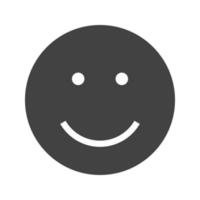 Smile Glyph Black Icon vector