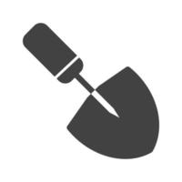 Trowel Glyph Black Icon vector