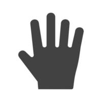 icono de glifo de mano negro vector