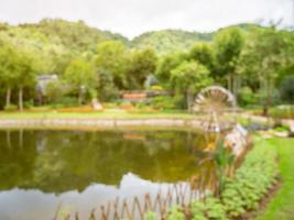 Blurred garden park natural background photo