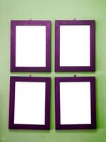 Photo or picture frames on vintage colorful wall