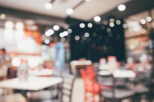 Restaurant cafe or coffee shop interior with people abstract defocused blur background photo