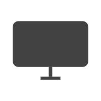 icono negro de glifo de pantalla lcd vector