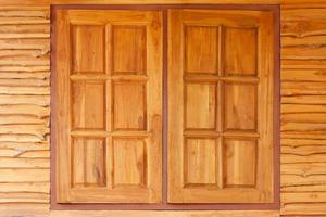teak wood window frame photo