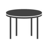 Conference Table Glyph Black Icon vector