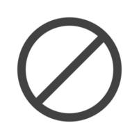 No Entry Sign Glyph Black Icon vector