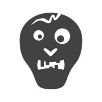 Zombie Glyph Black Icon vector