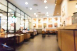 Restaurant cafe or coffee shop interior with people abstract defocused blur background photo