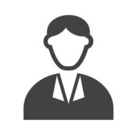 Business Man Glyph Black Icon vector