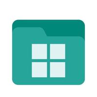 File Manager Flat Multicolor Icon vector