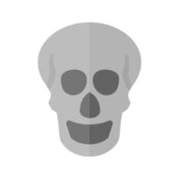 Skull X-ray Flat Multicolor Icon vector