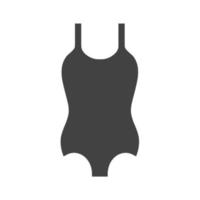 chaleco de natación glifo icono negro vector