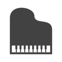 Grand Piano Glyph Black Icon vector