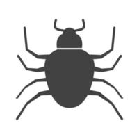 Bug Glyph Black Icon vector