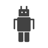 Robot I Glyph Black Icon vector