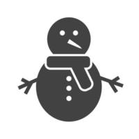 Snowman II Glyph Black Icon vector