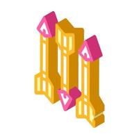 arrows bolts isometric icon vector illustration color