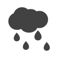 Rainfall Glyph Black Icon vector