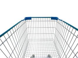 shopping cart isolated on white background photo