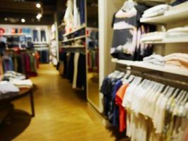 blurred image of clothing store background photo