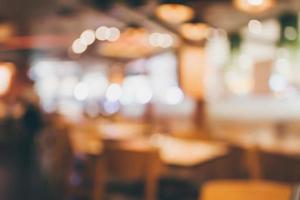 Restaurant cafe or coffee shop interior with people abstract blur background photo