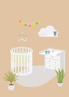 This compositions consists of various elements of the children's interior vector