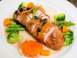 roasted duck with coffee seeds photo