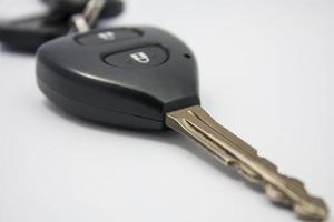 Car key isolated on white background photo