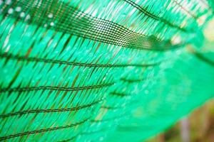 Close up Green Shading Net protect sun light photo