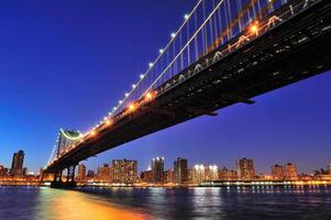 New York City Manhattan Bridge over East River photo