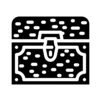 treasure chest glyph icon vector illustration