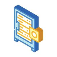 data server isometric icon vector isolated illustration