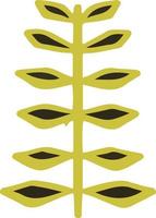 árbol de cuento de hadas en la ilustración de vector de planta de estilo de dibujos animados