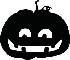 Pumpkin for holiday magic silhouette halloween vector