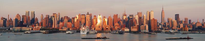 panorama del horizonte de manhattan de la ciudad de nueva york foto