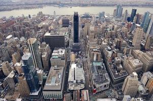 New York City Manhattan street aerial view photo