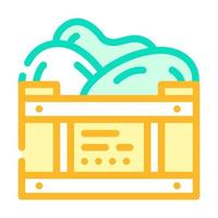 box container with mango color icon vector illustration