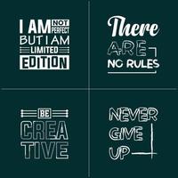 diseño de camiseta con citas motivacionales vector