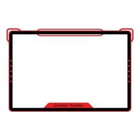 Face Camera with chat for streaming broadcast. Gaming face cam with chat window. Screen background. Set of rusty red and black gaming panels and overlays for live streamers. vector