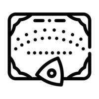 tablero de ouija para comunicarse con la ilustración de vector de icono de línea de espíritus