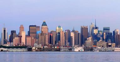 New York City Manhattan sunset panorama photo