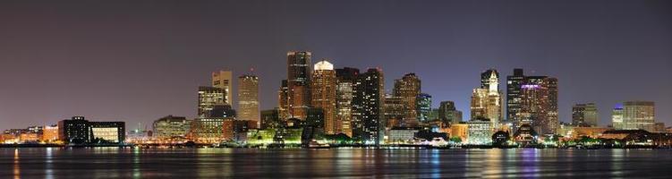 panorama nocturno de la ciudad urbana foto